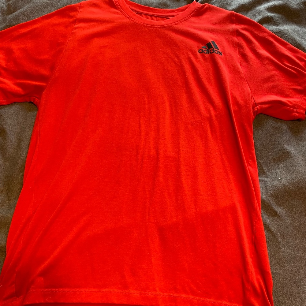 Red adidas mens shirt